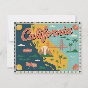 Carte de l'état de Californie illustrée