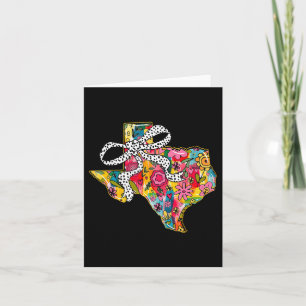 Carte de l'état de Girls Texas Floral Coquette Bow