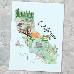 Carte de l'état de la Californie