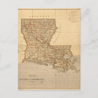 Carte de l'état de la Louisiane (1876)