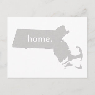 Carte de l'état de la silhouette du Massachusetts