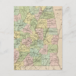 Carte de l'état de l'Alabama 2