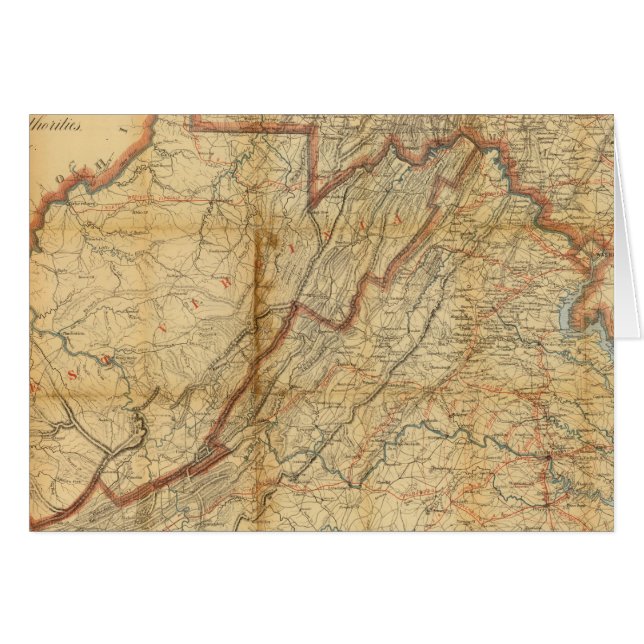 Carte de l'État de Virginie (Devant horizontal)
