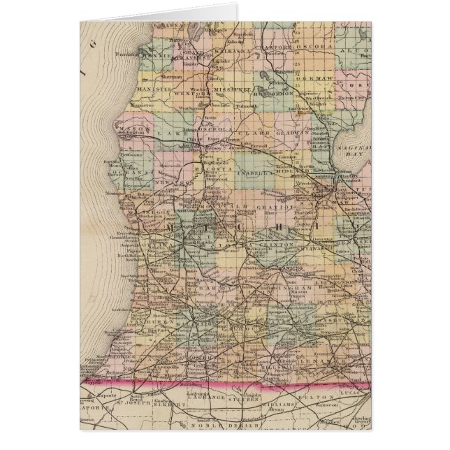 Carte de l'état du Michigan Atlas (Devant)