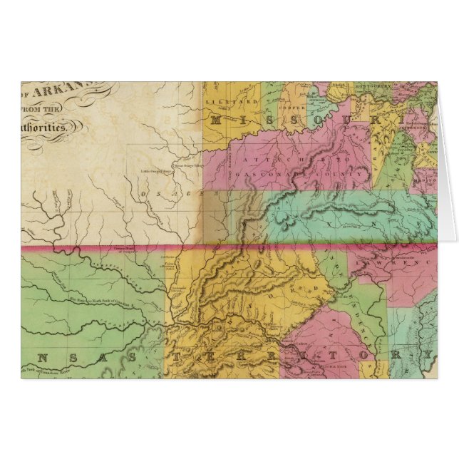 Carte de l'État du Missouri (Devant horizontal)
