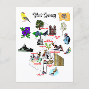 Carte de l'état du New Jersey