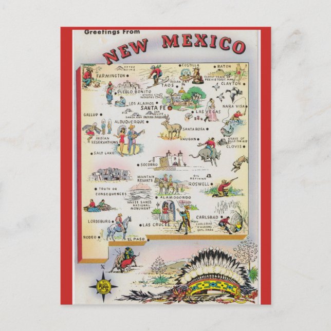 Carte de l'État du Nouveau-Mexique (Devant)