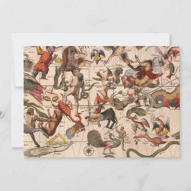 Carte de l'étoile de la constellation vintage par  (Devant)