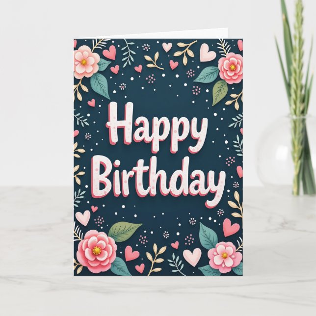 Carte de lettre 3D pour un joyeux anniversaire (Devant)