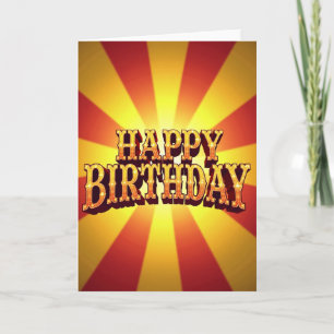 Carte de lettre d'anniversaire en or