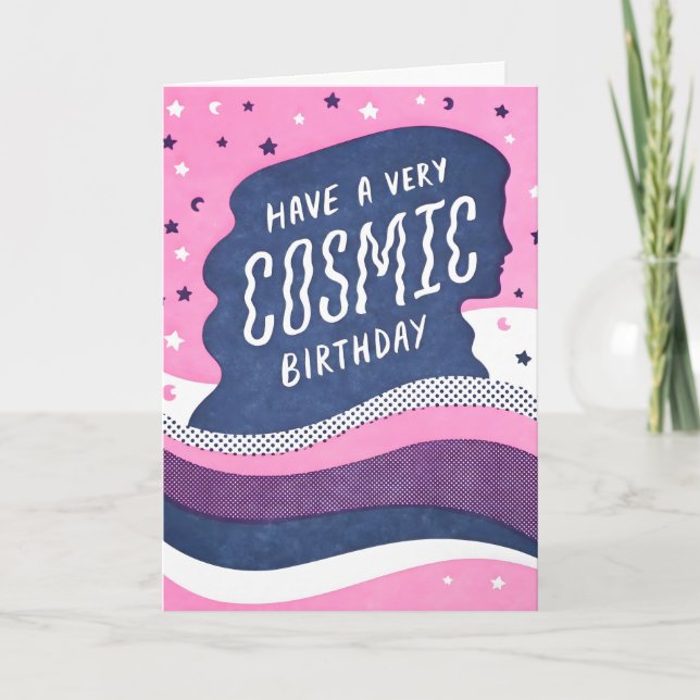 Carte de lettre de naissance cosmique (Devant)