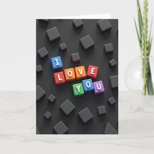 Carte de lettre en bloc « Je t'aime »