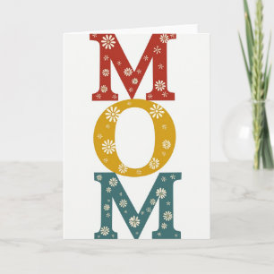 Carte de lettre Florale pour Maman
