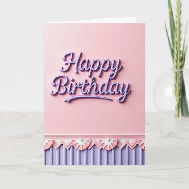 Carte de lettre gonflée pour un joyeux anniversair (Devant)
