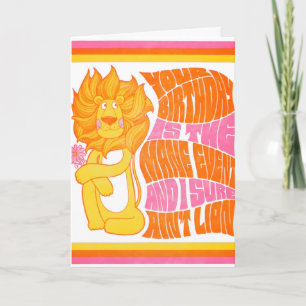 Carte de lettrepresse d'anniversaire I Ain't Lion