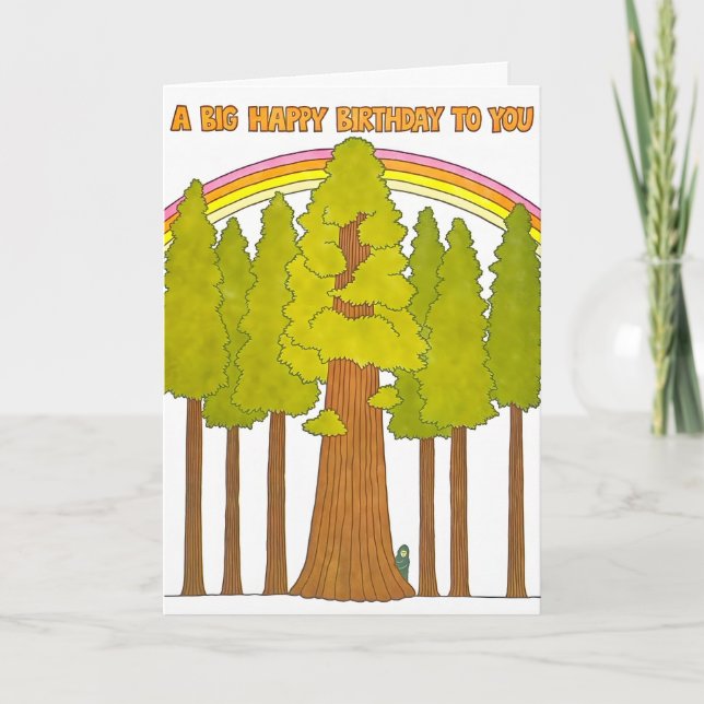 Carte de lettrepresse Joyeux Anniversaire Bigfoot (Devant)
