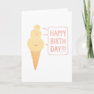 Carte de lettrepresse pour glace d'anniversaire jo