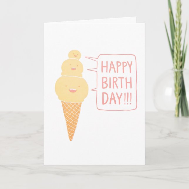 Carte de lettrepresse pour glace d'anniversaire jo (Devant)