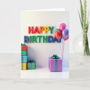Carte de lettres arc-en-ciel joyeuses