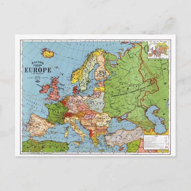 Carte de l'Europe (Devant)