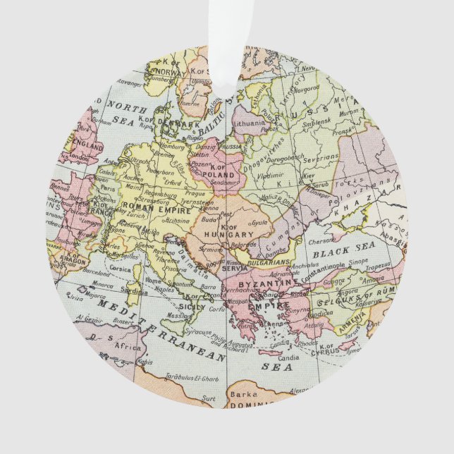 Carte de l'Europe | la troisième croisade (devant)