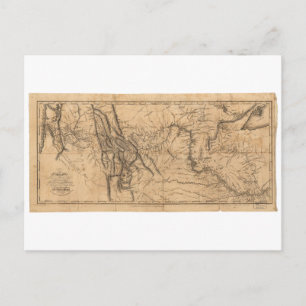 Carte de Lewis & Clark's à travers l'Amérique de l