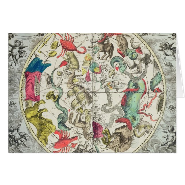 Carte de l'hémisphère sud (Devant horizontal)