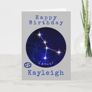 Carte de l'horoscope du zodiaque Cancer