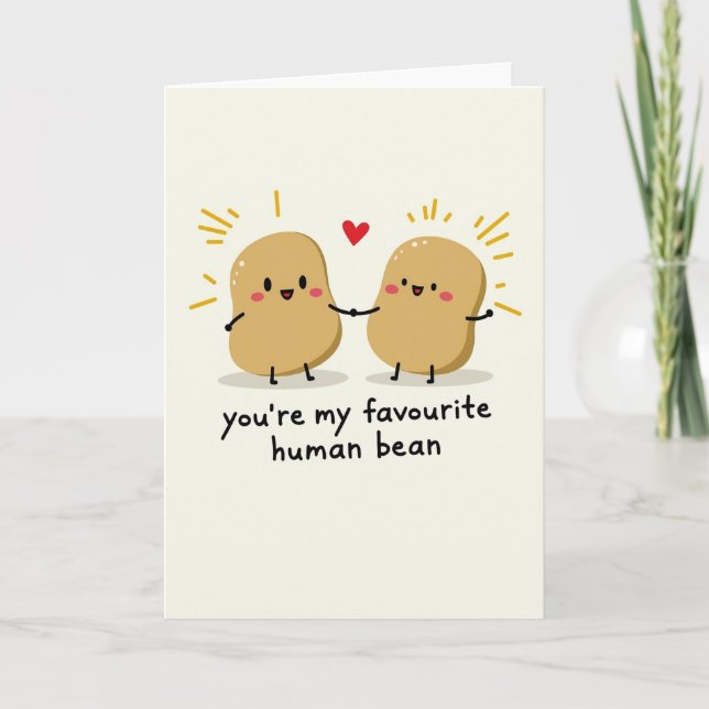 Carte de l'humain haricot patate mignonne (Devant)