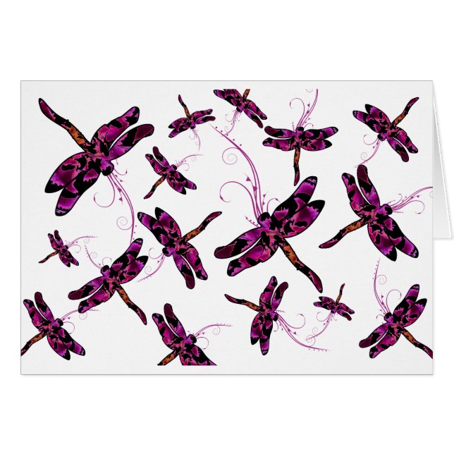 Carte de libellules Whimsical (Devant horizontal)