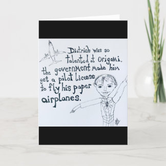 Carte de licence de pilote d'avion papier Origami
