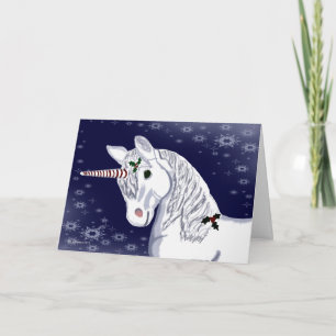 Carte de licorne de klaxon de menthe poivrée de