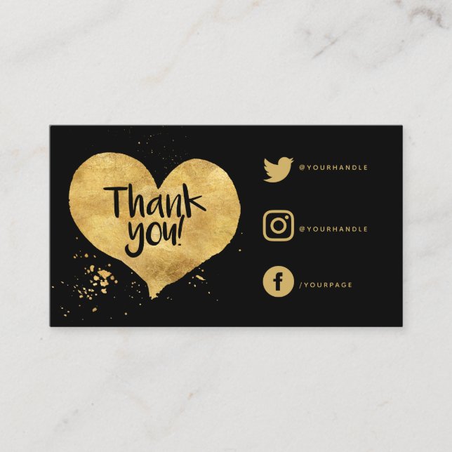 Carte de liens sociaux pour orders. (Devant)