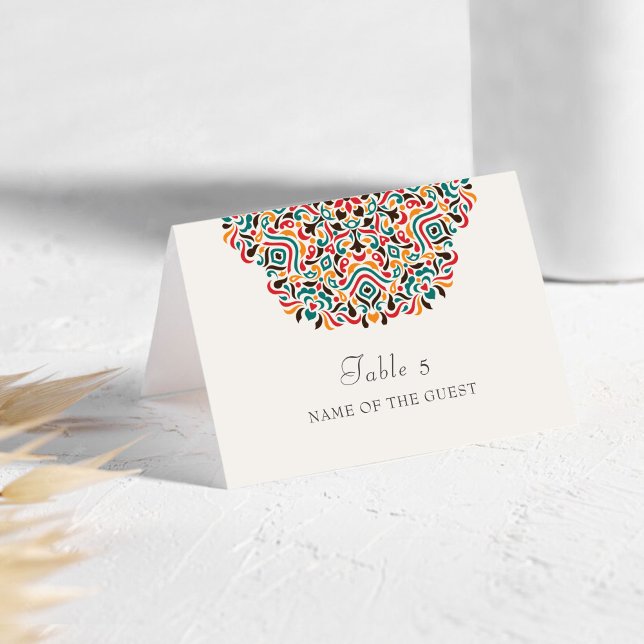 Carte de lieu de mariage avec accent botanique eth (Créateur téléchargé)