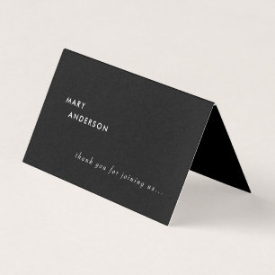 Carte de lieu de mariage personnalisée B/W contemp