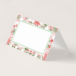 Carte de lieu du dîner de Noël | Les flocons de ne