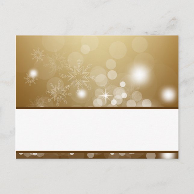 Carte de lieu écrite Blur de cuivre de Noël (Devant)