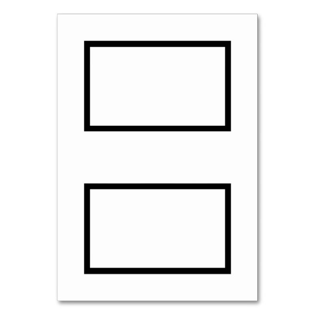 Carte de lieu personnalisable Black & White Tented (Par défaut)