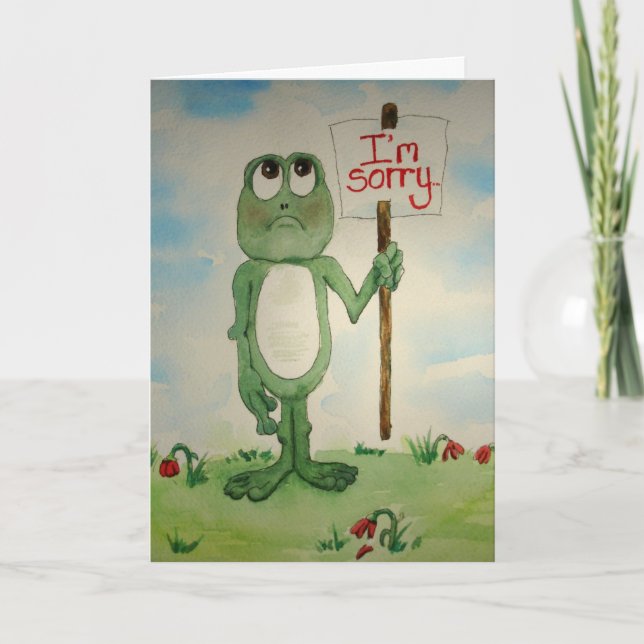 Carte de ligne de grenouille Je suis désolé S'il v (Devant)