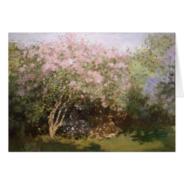 Carte de lilas de Monet au soleil (Devant horizontal)