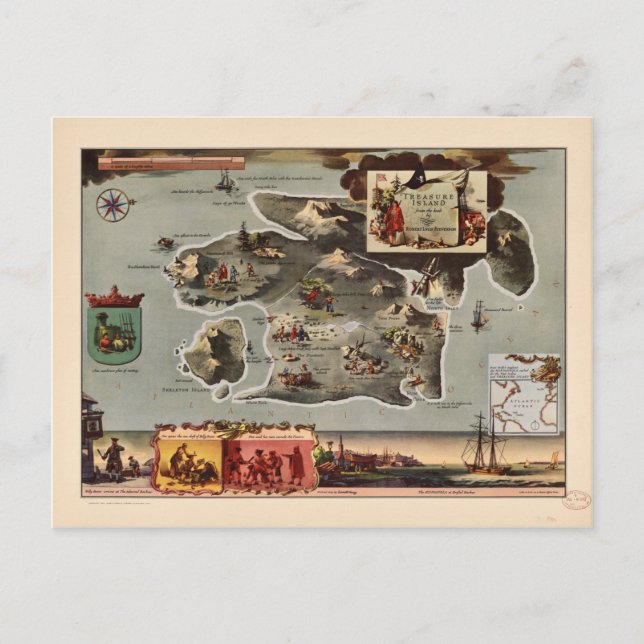 Carte de l'île au trésor par Robert Louis Stevenso (Devant)