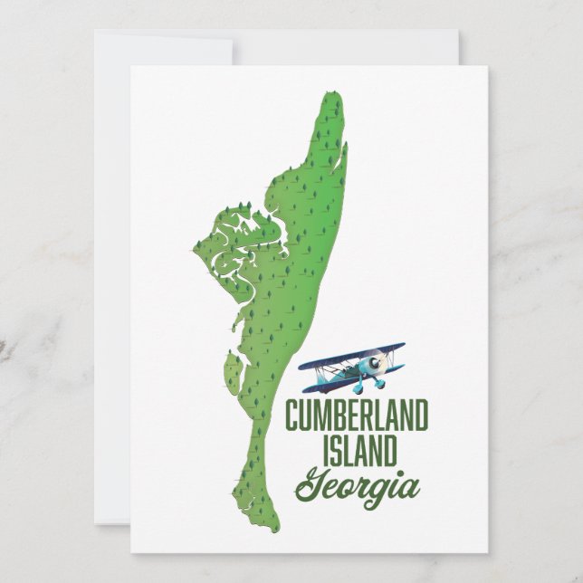 carte de l'île Cumberland Géorgie (Devant)