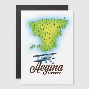 Carte de l'île d'Aegina Greece
