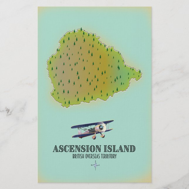 Carte de l'île d'Ascension territoire britannique (Devant)