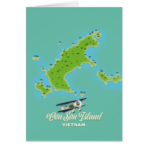 Carte de l'île de Con Son Vietnam