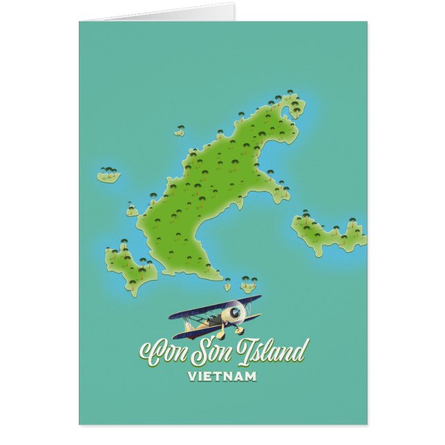 Carte de l'île de Con Son Vietnam (Devant)