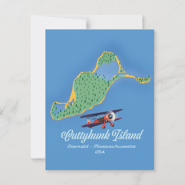 Carte de l'île de Cuttyhunk Gosnold, Massachusetts (Devant)