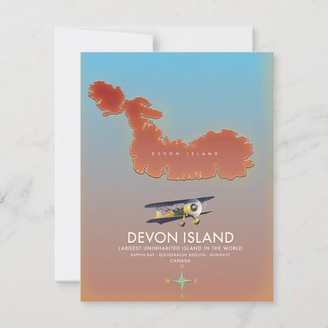 carte de l'île de Devon, Canada (Devant)