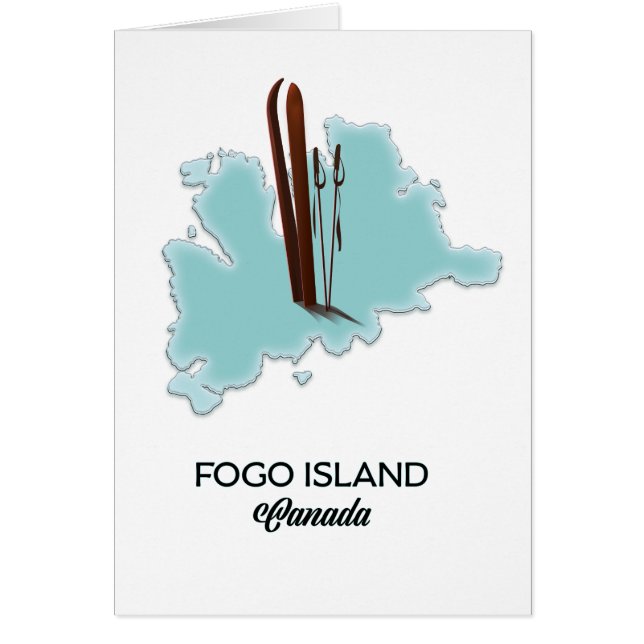 Carte de l'île de Fogo Canada (Devant)