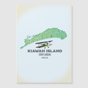 Carte de l'île de Kiawah en Caroline du Sud aux Ét